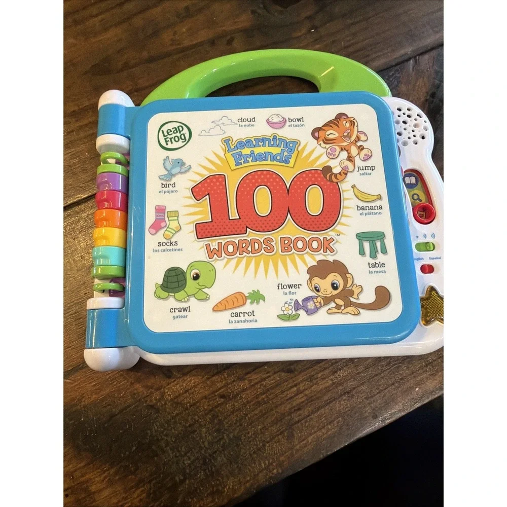 LeapFrog 100 Words & 100 Animals Interactive Learning Books Tested Lot 2
